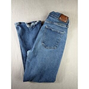 Humanity Los Angeles Cropped Flare Jeans Womens 30 Medium Wash Y2K Boho